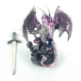 thumbnail image 5 of Ain’t It Nice Dragon Statue with Medieval Dragon Sword and Crystal Ball Collectible Dragon Figurine Fantasy Medieval Dragon Décor, Purple 4(L) 2(W) 7(H) inches, 5 of 7