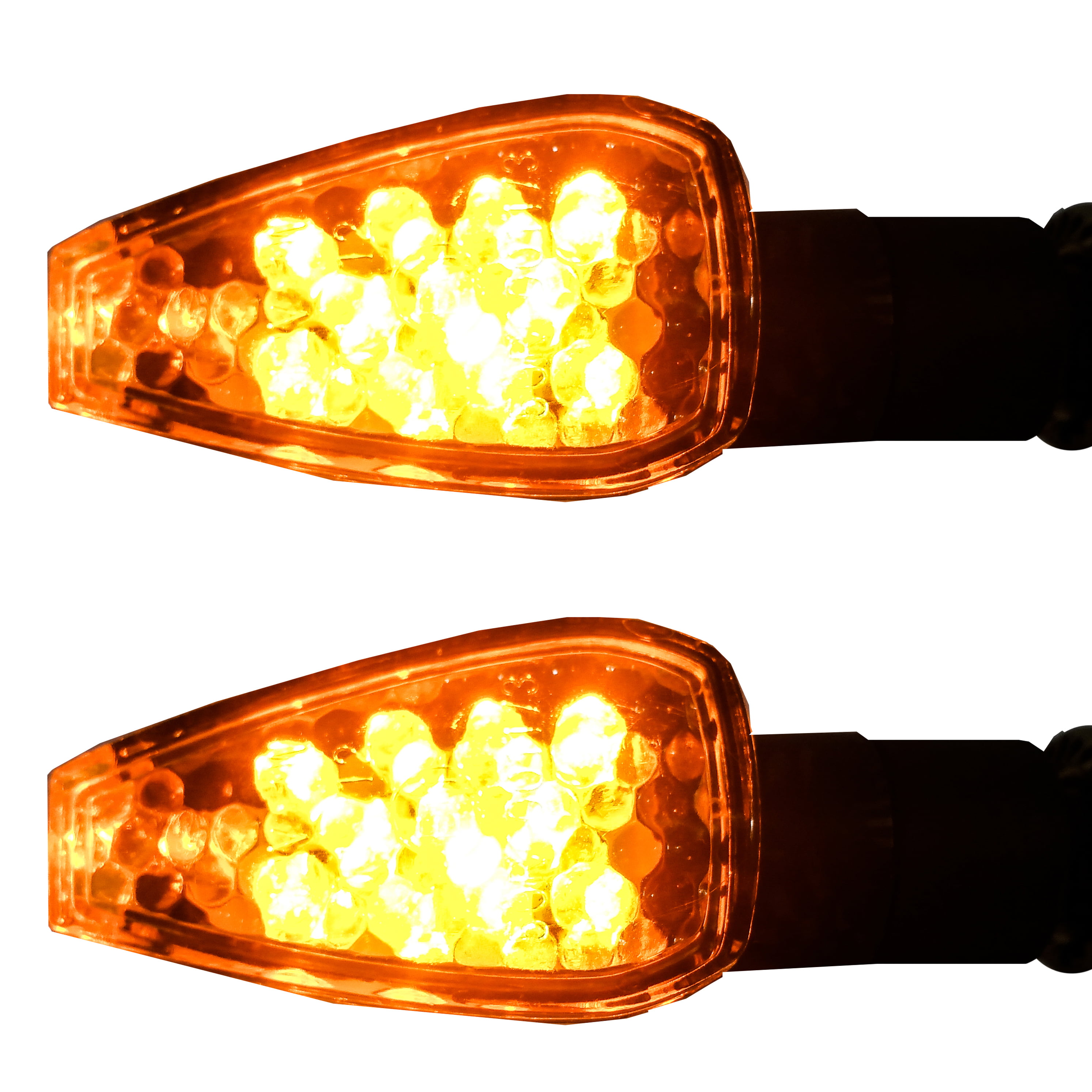 4pcs Dirt Bike Bullet Black Turn Signal Light Universal Amber Blinker LED Lamp 