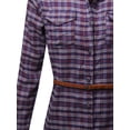 thumbnail image 3 of FashionOutfit Women's Super Cute Flannel Plaid Checkered Shirt Dress with Belt, 3 of 3