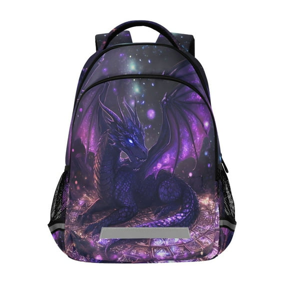ALAZA Magic Purple Dragon Backpack Elementary School Bag Bookbag Travel Rucksack