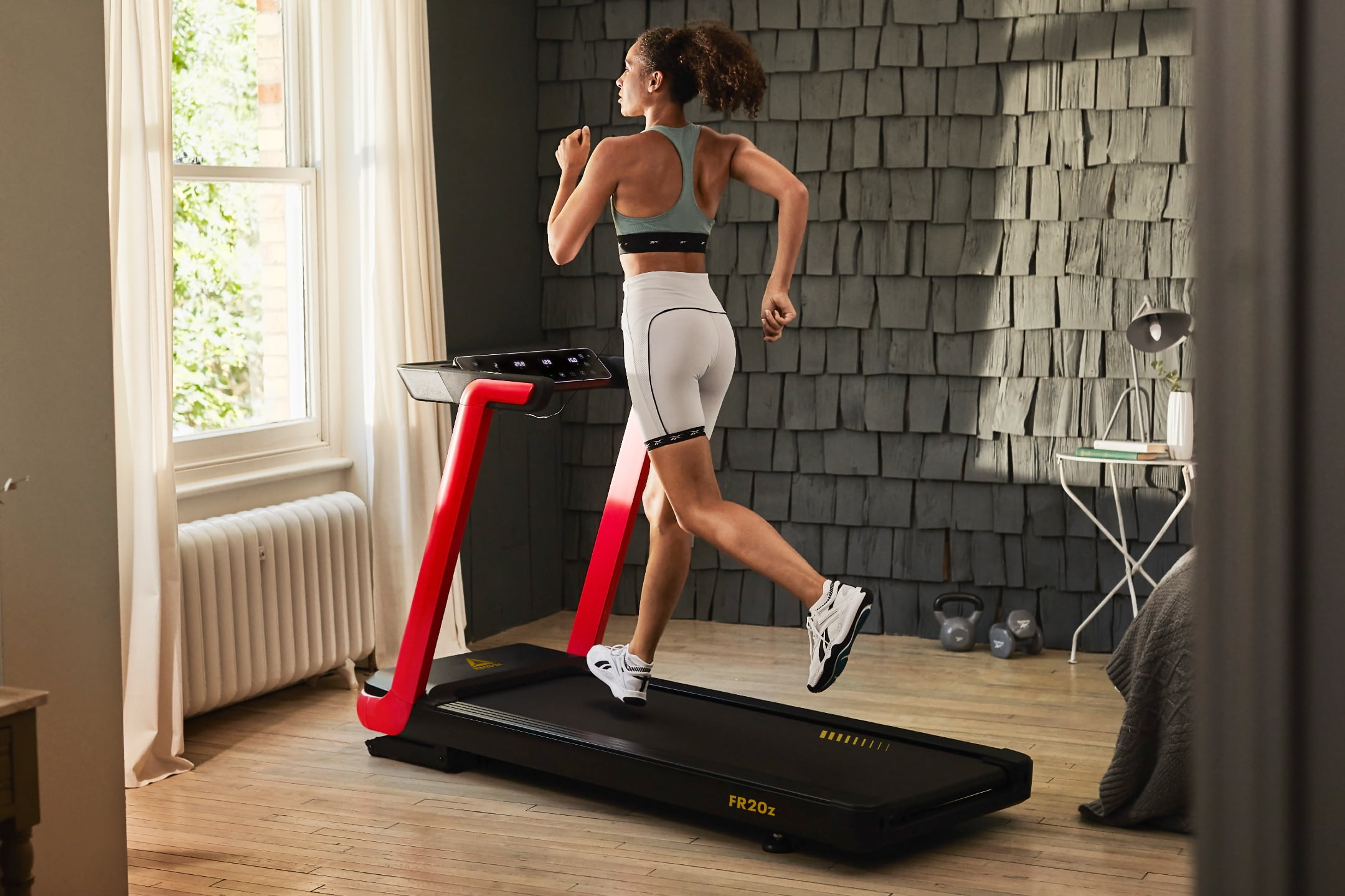 Reebok FR20z Floatride Treadmill - Red with Incline, Bluetooth, Walking or Running, 2.25 HP, 11.2 MPH