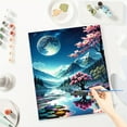 thumbnail image 4 of JYLMOOD Paint by Numbers Kit for Adults Beginner, Easy DIY Oil Painting Kits On Canvas for Gift Home Wall Decor 16x20 Inch - Moon Mountain, 4 of 6