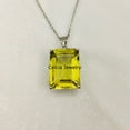thumbnail image 2 of Solid 925 Sterling Silver Necklace For Women, Genuine Prong Lemon Quartz Yellow Gemstone Unique Handcrafted Necklace For Her, 2 of 5