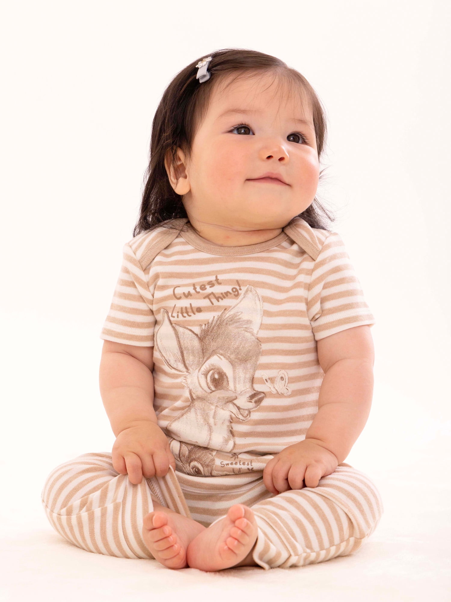 Disney Baby Wishes + Dreams Bambi Infant Baby Short Sleeve Bodysuits, 3-Pack, Sizes Newborn-12 Months