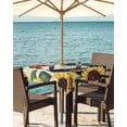thumbnail image 3 of nqOlkjepod Sunflower Rooster Outdoor Tablecloth with Umbrella Hole & Zipper, Vintage Watercolor Summer Floral Square Table Cover 60x60 Inch, Dining Waterproof Table Cloth Protector for Patio/Party, 3 of 7