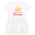 thumbnail image 3 of Inktastic 3rd Birthday Princess I'm Three Girls Toddler Dress, 3 of 5