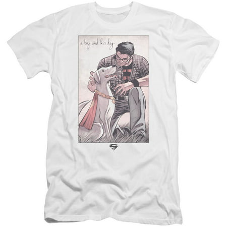 Superman Men's  Mans Best Friend Slim Fit T-shirt