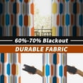 thumbnail image 3 of DriftAway Riley Geo Thermal Insulated Blackout Curtains Grommet Top Blackout Draperies 90 Curtains Light Blocking Window Curtain Panels Set of 2 for Nursery Modern Geometric Patterns Teal Gold Orange, 3 of 8