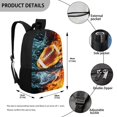 thumbnail image 5 of HUIACONG Fire Football School Backpack for Primary Students Large Capacity Ergonomic Breathable Adjustable Straps for Boys Girls Ages 6‑18 Daily Use, 5 of 6