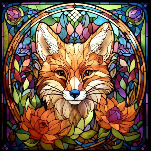 Pintura Diamante JShteea Serie Animal Vitral 30*30CM