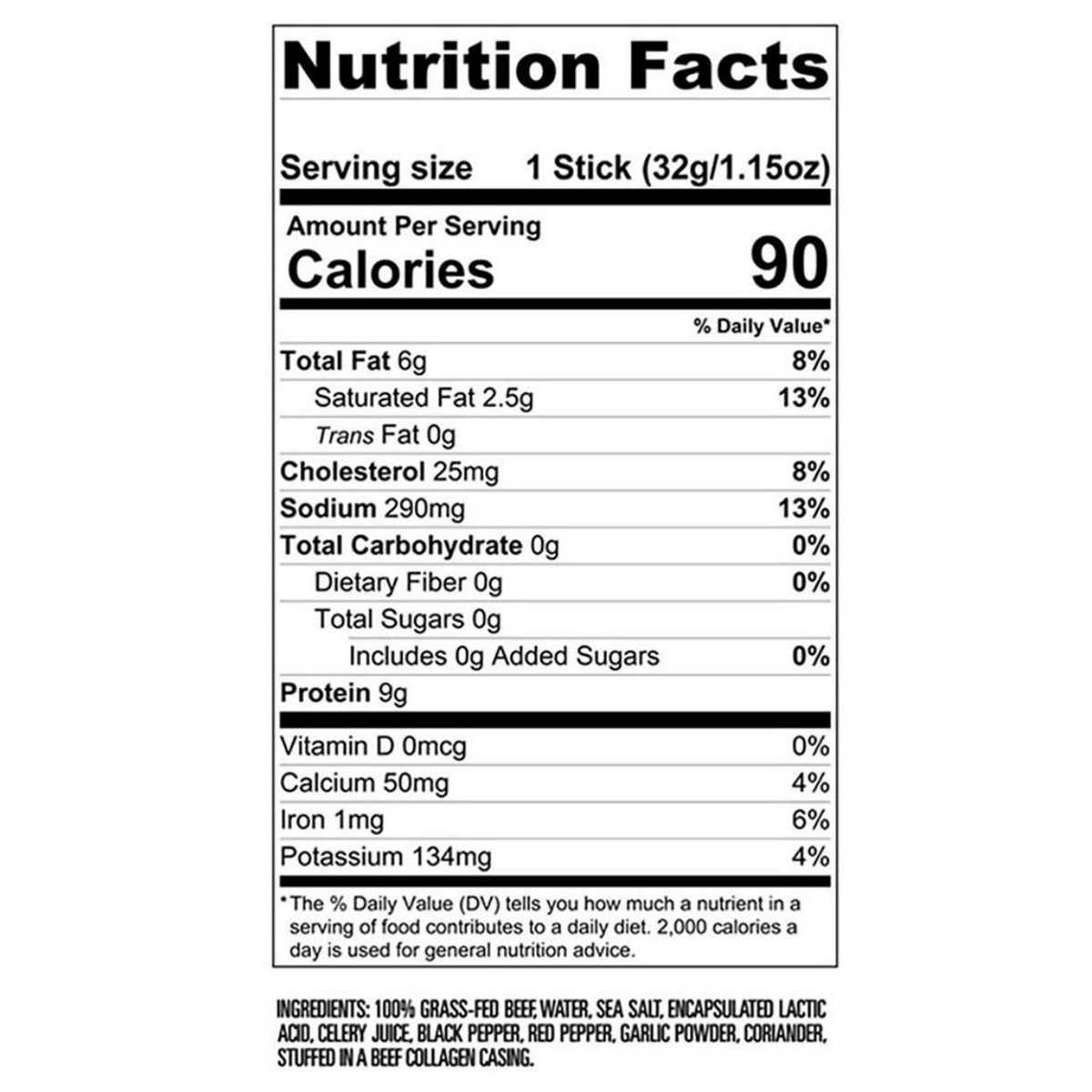 Chomps Original Grass Fed Beef Sticks Mild 1.15 Ounce (Pack of 12)