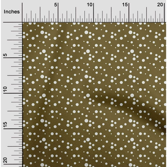 oneOone Cotton Jersey Dark Olive Green Fabric Dots Sewing Craft Projects Fabric Prints By Yard 58 Inch Wide