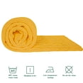 thumbnail image 5 of Flxxie 100% Pure Cotton Cable Knit Toddler Throw Blanket, Super Soft Baby Blanket for Boys and Grils, Turmeric, 30x40 Inches, 5 of 5