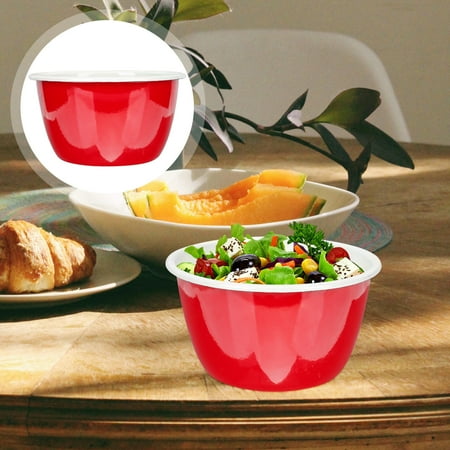 

HONMEET 1Pack Enamel Basin Red 6.21X6.21X3.93in For Hotel Use