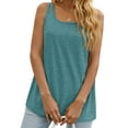 thumbnail image 4 of MOSHU Summer Womens Tank Tops U Neck Casual Flowy Sleeveless Shirts for Women, 4 of 10