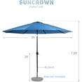 thumbnail image 3 of SUNCROWN 7 Pieces Outdoor Dining Set Metal Swivel Cushioned Chairs Patio Furniture Sets with Steel Slat Bistro Table and Sky Blue 9Ft Patio Umbrella for Backyard, Lawn, Garden, 3 of 9