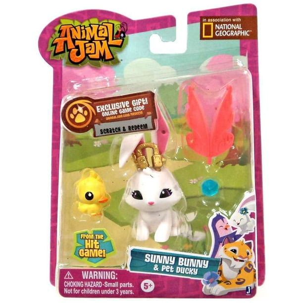 Animal Jam Sunny Bunny Pet Ducky Figure 2-Pack 