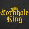 thumbnail image 2 of Mens Funny T Shirts Cornhole King Sarcastic Lawn Game Graphic Novelty Tee For Men Graphic Tees, 2 of 9