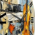 thumbnail image 5 of Designart "Verse Bold Music Expressive wall decor II" Music Oversized Wall Clock, 5 of 5