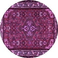thumbnail image 1 of Ahgly Company Indoor Round Persian Purple Traditional Area Rugs, 8' Round, 1 of 4