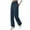 Navy, variant on Women's Thermal Leggings Casual High-Waisted Wide Leg Warm Fall Winter Long Pants with Pocket Black S