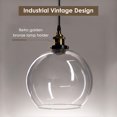 thumbnail image 2 of DELight Vintage Industrial 9.8" Ball Shape Glass Ceiling Light Pendant Light Edison Lamp for Cafe Kitchen Clear, 2 of 8