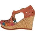 thumbnail image 2 of The Western Shops Womens Leather Mexican Huarache Sandal, Wedge Platform Sandals, 2 of 5