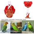 thumbnail image 6 of Visland Bird Diaper, Fashion Retro Soft Cotton Adjustable Washable Back Strap Design Bird Nappy for Protecting Cockatiel Parrots Budgie Parakeet Mini Macaw Canary Wings Feather, 6 of 8