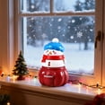 thumbnail image 4 of Mini Christmas Lighted Snowman Figurine Glittering Tabletop Decoration Ornament Figurine Night Light Lamp Holiday Centerpiece, 4 of 7