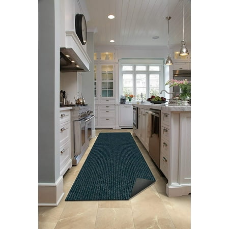 

3 x 6 Non Slip Standing Mat Kitchen Rug Anti Fatigue Comfort Flooring (Color: Blue)