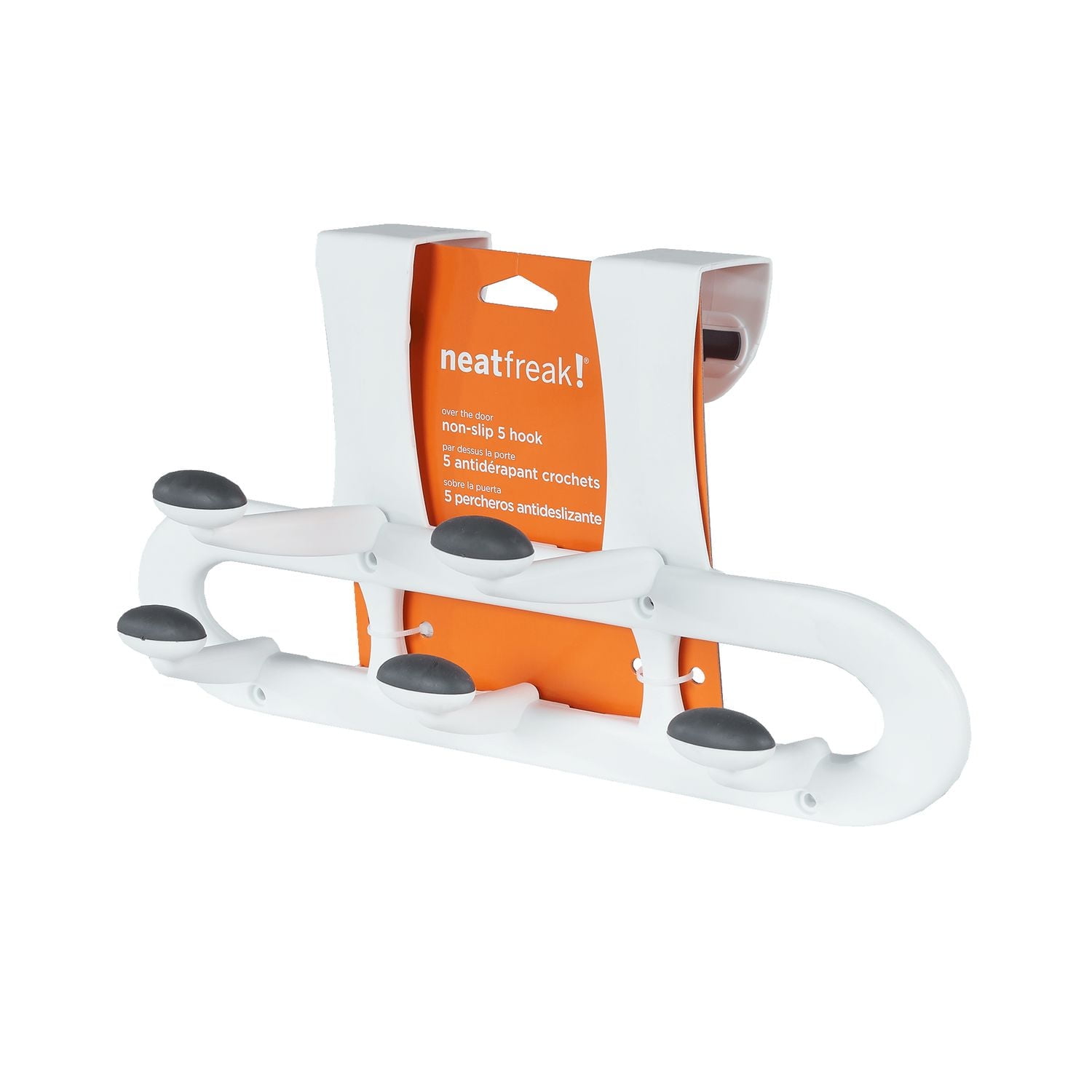 neatfreak!® Over The Door Non Slip Hook, Plastic, White