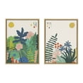 thumbnail image 2 of Kate and Laurel Sylvie Zen Garden 1 and 2 Framed Canvas Wall Art Set by Kelly Knaga, 2 piece 18x24 Natural, Modern Bright Colorful Nature Art for Wall Home Decor, 2 of 6