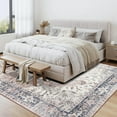PureCozy 5'x7' Vintage Distressed Rug for Living, Bedroom, Dining Room