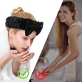 thumbnail image 3 of RO Paquete de 3 muñequeras, juego de lavado de cara, diadema de maquillaje suave reutilizable, diademas de vellón para el cuidado de la piel para lavarse la cara, ducha, negro Sincero Electrónica, 3 of 4