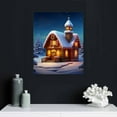 thumbnail image 4 of COMIO  Winter Christmas Canvas Wall Art for Home Decor - Christmas Tree Winter Snow Scene Christmas Cottage and Snowman Painting Print On Canvas HD Giclee Artwork for Living Room, 4 of 4