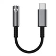 thumbnail image 3 of USB Tipo C una Conector para Auriculares de 3,5 mm Adaptador de Audio Digital Convertidor USB C una Cable Auxiliar para Auriculares de 3,5 mm Gris, 3 of 10