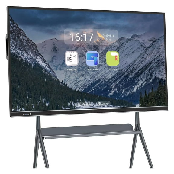 BELNET Smart TVs Conference Touch Interactive Wireless Board 75" 4K Touch Screen Zoom & Teams Integration for Classroom Office(Include Wall Mount)