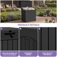 thumbnail image 5 of Uforic 31 Gallon Outdoor Waterproof Resin Deck Box, Outdoor Side Table, Resin Outdoor Storage Box, Black, 5 of 7