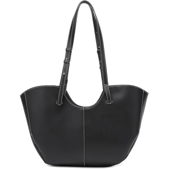 JUYGO Women's Large Vegan Leather Work Tote Shoulder Bag