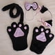 thumbnail image 3 of Conjunto de disfraz de 4 piezas Con orejas de gato negro Perfecl, 3 of 8