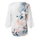 thumbnail image 3 of Gibobby Blusa Sexy Cuello en V Camiseta manga corta con cuello en V y estampado floral informal para mujer(Blanco,XL), 3 of 5