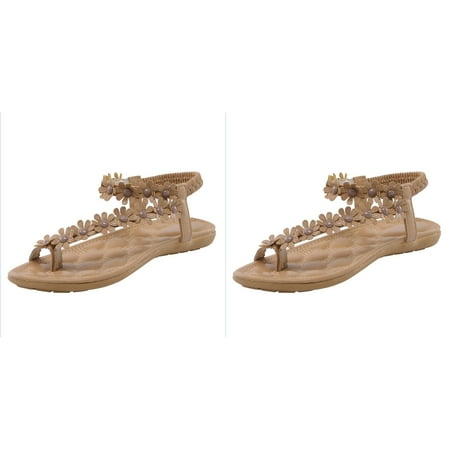 

Weerihhol Women Flat Floral Flip Flops Boho Sandals Casual Shoes 2PCS Slide Sandals for Women Size 9 Size 5 Shoes for Women Sandals Sandal Slippers for Women Fuzzy Womens on Sandals Size 5 Sandals