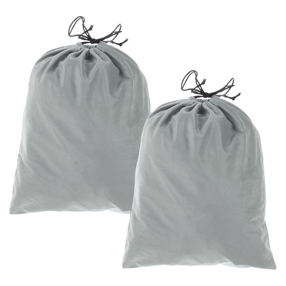 Uxcell 2 Pack Dust Bags for Handbags, 12.6x15.8" Cotton Drawstring Storage Pouch Bag Dust Cover Storage Bags for Purses Shoes Boots Daily Travel Storage, Light grey