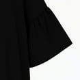 thumbnail image 6 of XPMWRP Womens Cotton Linen T Shirts Loose Fit Tunic Tops Dressy Casual 3/4 Bell Sleeve Blouses Work Tunic Shirts Black S, 6 of 6