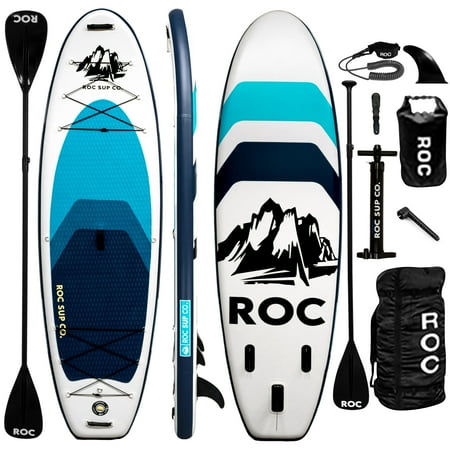 ROC Outdoors Inflatable Stand Up Paddle Boards 10 ft 6 in with Premium SUP Paddle Board Accessories