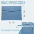thumbnail image 2 of Uxcell PU Soft Leather A4 File Folder, Document Holder Waterproof Envelope Folder Case with Snap Closure Light Blue, 2 of 7