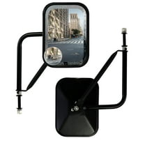 8.2" Wide View Easy Heavy Duty Rectangular Door Hinge Mirror Jeep Side Mirror Door Closing Jeep JK JL CJ YJ Mirrors &; Unlimited ( 1Pair )