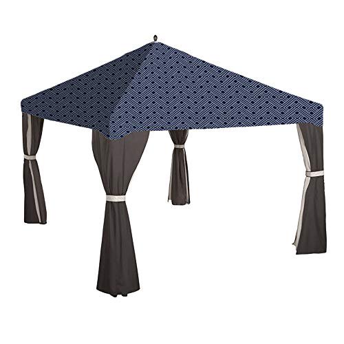 Garden Winds Replacement Canopy Top Cover For The Garden Treasures 10 X 12 Gazebo Standard 350 Midnight Trellis Walmart Com Walmart Com