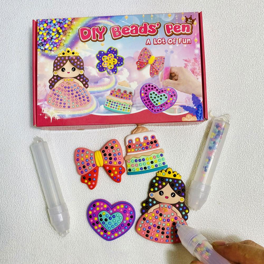 DIY Bead Painting Kit, Enhances Fine Motor Skills & Creativity, Fun Educational Craft for Kids