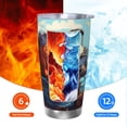 thumbnail image 6 of KLL Colorful Travel Luggage Gear Print 40oz Stainless Steel Insulated Car Cup with Spillproof Lid - Keep Your Drink Hot or Cold on the Go-Straw Two-piece Set, 6 of 8